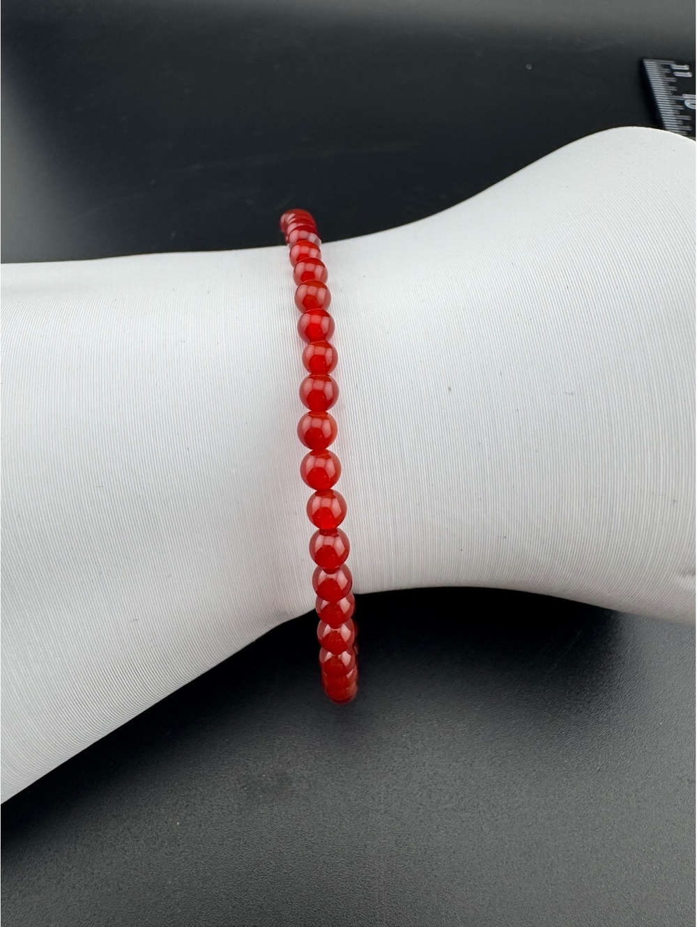 Healing Bracelet | Red Onyx Bracelet | Beaded Bracelet: 4mm